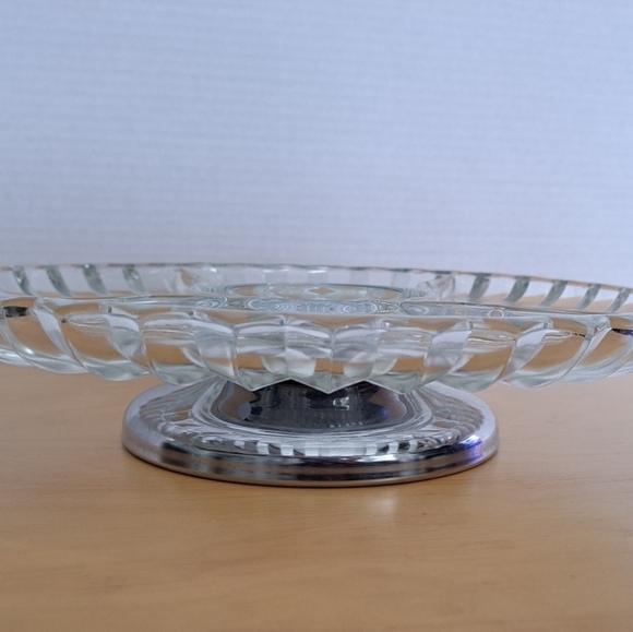 Kromex glass vintage Lazy Suzan appetizer tray serving tray platter made  in USA - Picture 7 of 12